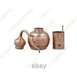 Unused 5L Copper Moonshine Ethanol Alcohol Water Distiller Pot Still