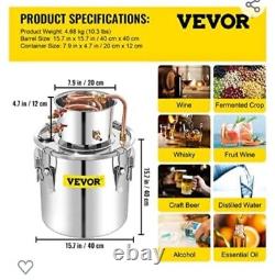 VEVOR 3/5/8/13.2 Gal Moonshine Still Water Wine Alcohol Distiller Brewing Kit