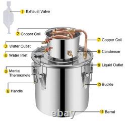 VEVOR 8.5 UK Gal Home Use Moonshine Still Stainless Steel Distiller