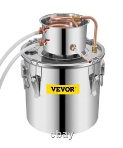 VEVOR Alcohol Still 9.6 Gal 38 L Distiller Kit w Copper Tubing, Circulating Pump