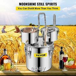 VEVOR Moonshine Still 3 Gal 12L Stainless Steel Alcohol Distiller Copper Tube