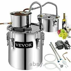 VEVOR Moonshine Still 3Gal 12L Alcohol Distiller Copper Tube with Circulating