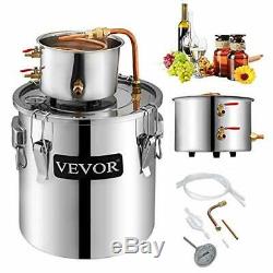 VEVOR Moonshine Still 5 Gal 21L Stainless Steel Water Alcohol Distiller Copper T