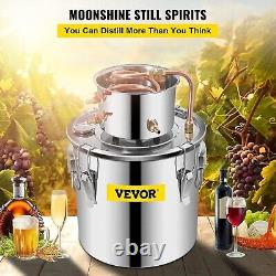 VEVOR Moonshine Still Distiller 5Gal 21L 2pot Stainless Steel Distillation Pot