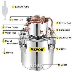 VEVOR Moonshine Still Water Alcohol Distiller Brewing Kit 13.2Gal with Water Pump