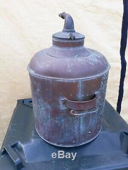 VINTAGE Antique COPPER MOONSHINE STILL TANK, CONTAINER Ethanol Part Boiler Pot