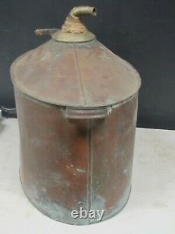 Vintage Antique Copper Moonshine Still Mash Grain 6 Gal. Boiler Alcohol Whiskey