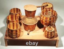 Vintage Appalachian Moonshine Still Model Copper, Stave Barrels Homemade 1960's