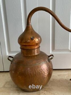 Vintage Collectible Copper Moonshine Still Brewing