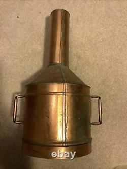 Vintage Copper 5 Gallon Moonshine Alcohol Still Can Pitcher 17 Tall Patina