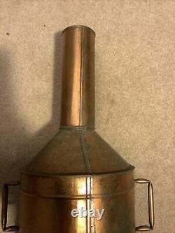 Vintage Copper 5 Gallon Moonshine Alcohol Still Can Pitcher 17 Tall Patina