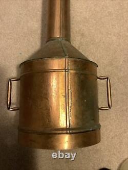 Vintage Copper 5 Gallon Moonshine Alcohol Still Can Pitcher 17 Tall Patina