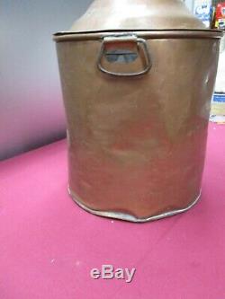 Vintage Copper 5 Gallon Moonshine Still Pot- Hand Made