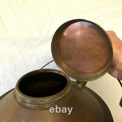 Vintage Copper Boiler Still Moonshine Grain Kettle Handle Screw on Lid Spigot