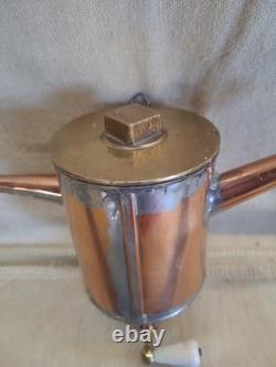 Vintage Copper & Brass Distilling STILL Reservoir with Porcelain Valve, Wall Mount