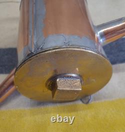 Vintage Copper & Brass Distilling STILL Reservoir with Porcelain Valve, Wall Mount