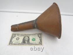 Vintage Copper Handmade Funnel 6 dia x 9 lg Farm Brewing Moonshine Still