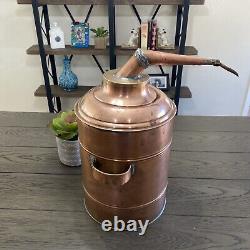 Vintage Copper Moonshine Still Pot Boiler with Threaded Top 3 gal / 12 liter