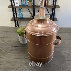 Vintage Copper Moonshine Still Pot Boiler with Threaded Top 3 gal / 12 liter