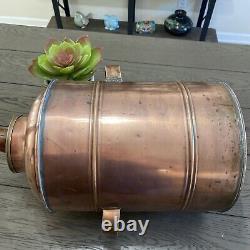 Vintage Copper Moonshine Still Pot Boiler with Threaded Top 3 gal / 12 liter