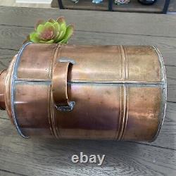 Vintage Copper Moonshine Still Pot Boiler with Threaded Top 3 gal / 12 liter