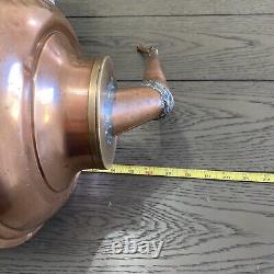 Vintage Copper Moonshine Still Pot Boiler with Threaded Top 3 gal / 12 liter