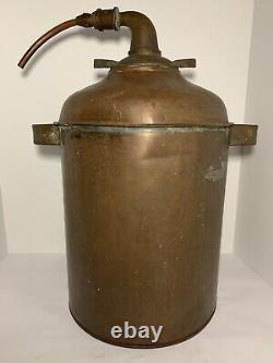 Vintage Copper Moonshine Still Pot Mash Boiler Distiller Man Cave Bar Decor OLD