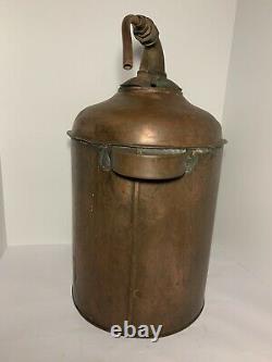 Vintage Copper Moonshine Still Pot Mash Boiler Distiller Man Cave Bar Decor OLD