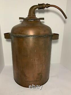 Vintage Copper Moonshine Still Pot Mash Boiler Distiller Man Cave Bar Decor OLD