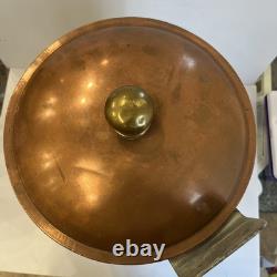 Vintage Copper Moonshine Whiskey Still With Lid /Wooden Handle Approx 5 Gallon