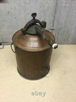 Vintage Copper Moonshine Whisky Still. Five Gallon Screw Clamp. Good Condition