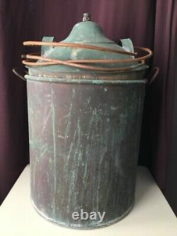 Vintage Copper Still Pot Moonshine Mash Boiler 13 Distilling Whiskey Brewing