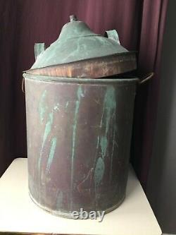 Vintage Copper Still Pot Moonshine Mash Boiler 13 Distilling Whiskey Brewing