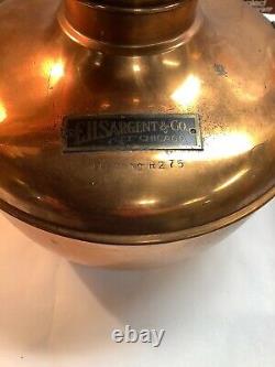 Vintage E. H. Sargent & Co Copper Moonshine Boiler Still Distiller Whiskey Pot