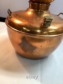 Vintage E. H. Sargent & Co Copper Moonshine Boiler Still Distiller Whiskey Pot