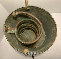 Vintage Galvanized & Copper WORM BOX CONDENSER Moonshine Still Pot Mash Boiler