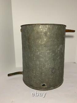 Vintage Galvanized & Copper WORM BOX CONDENSER Moonshine Still Pot Mash Boiler