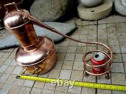 Vintage Hammered Copper Distillery Alambicco Alembic Still Moonshine 6,5 Litres