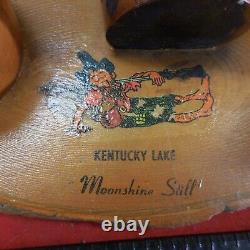 Vintage Kentucky Lake Moonshine Still Jug Wood Decoration Souvenir- USA -#SP