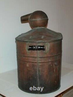 Vintage Large 25 Gallon Copper Moonshine Still Boiler