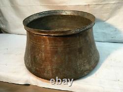 Vintage Large Copper Tub Moon shine Still Corn Mash Boiler Pot No Lid