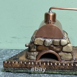 Vintage Mountain Moonshine Copper Still On Tennessee Shaped Wood Base Souvenir