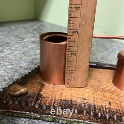 Vintage Mountain Moonshine Copper Still On Tennessee Shaped Wood Base Souvenir
