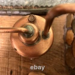 Vintage Mountain Moonshine Copper Still On Tennessee Shaped Wood Base Souvenir