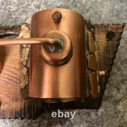 Vintage Mountain Moonshine Copper Still On Tennessee Shaped Wood Base Souvenir