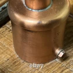 Vintage Mountain Moonshine Copper Still On Tennessee Shaped Wood Base Souvenir
