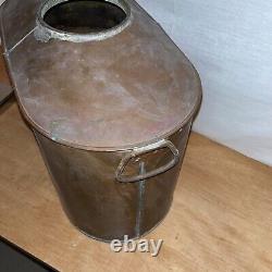 Vintage Partial Copper Moonshine Still Distillery Boil Pot 17x12x10 Needs Top