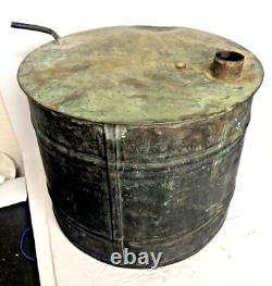 Vintage SMALL Copper Moonshine Still Pot possible Thumper Style Pot Nice Patina