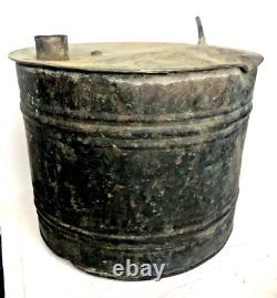 Vintage SMALL Copper Moonshine Still Pot possible Thumper Style Pot Nice Patina