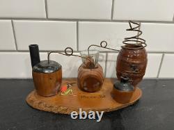 Vintage WOODEN Moonshine Still Whiskey Prohibition Bootlegger Liquor Folk Art